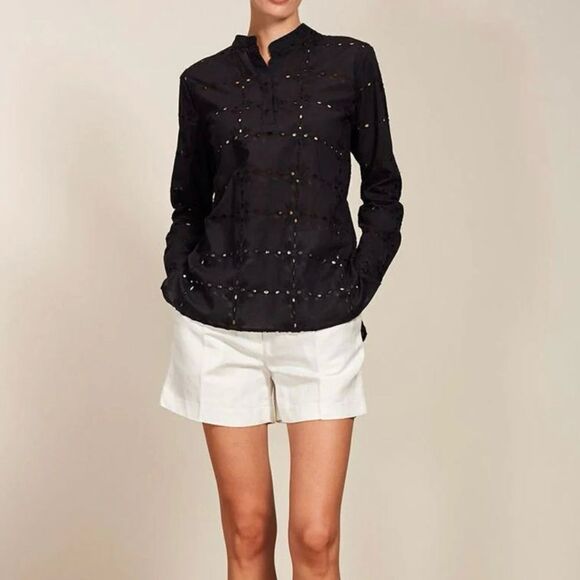 0039 ITALY Juliet Blouse - Black size Large - Picture 1 of 11